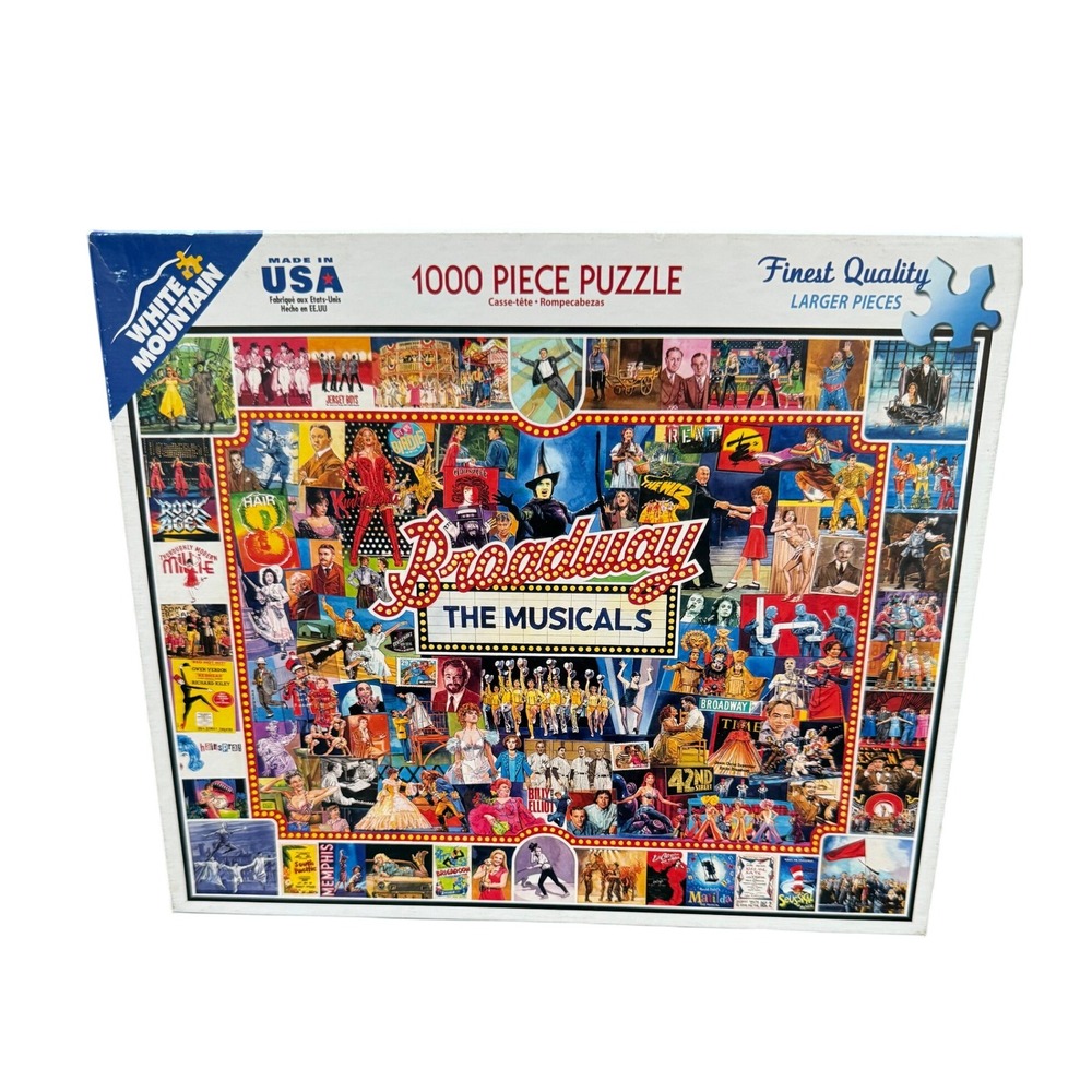 White Mountain Broadway The Musicals 1000-Piece Puzzle - Colorful